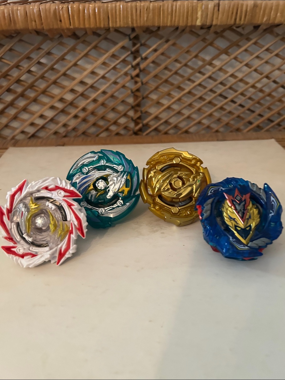 Beyblades Lot of 4 with One Launcher and Ripcord